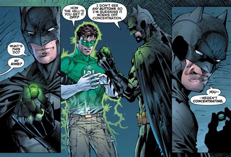 batman with green lantern ring